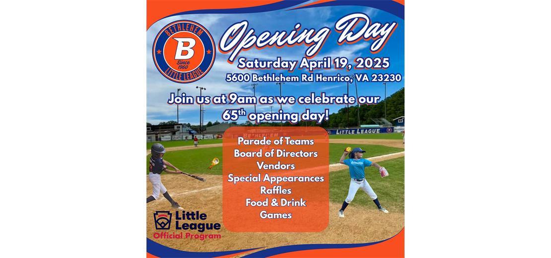 Opening Day Saturday April 19th!